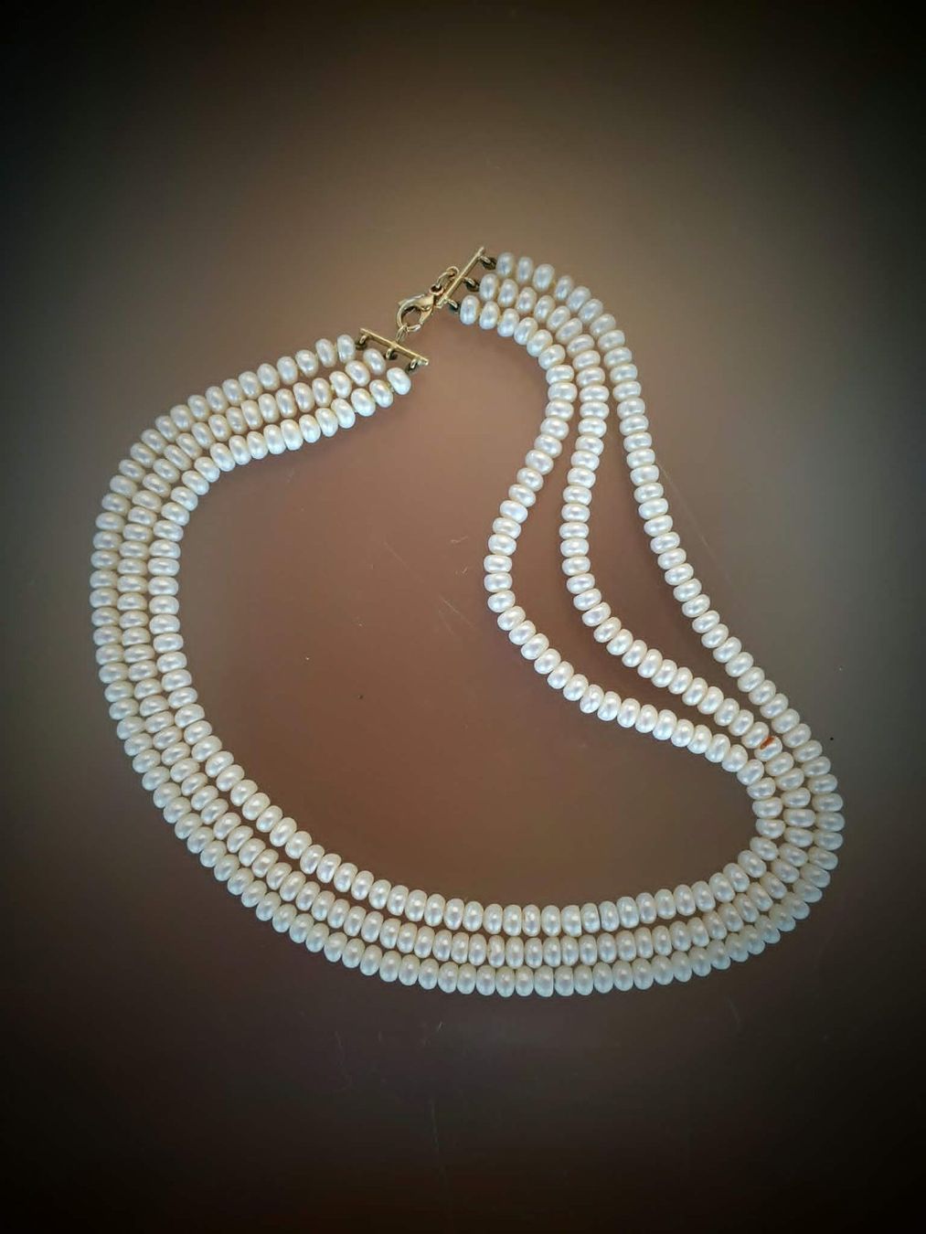 Catenine: TOP Perlenhalskette mit Gelbgoldverschluss 18kt – Usato da Wangen b. Olten venduto da jakan