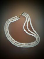 TOP Perlenhalskette mit Gelbgoldverschluss 18kt