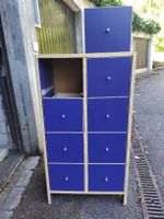 Kommode blau mit 8 Schubladen