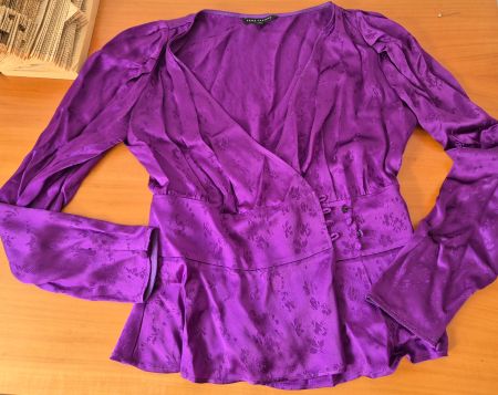 TUNIKA BLUSE TARA JARMON 34 XS LILA NEU , TOP ZU JEANS ROCK