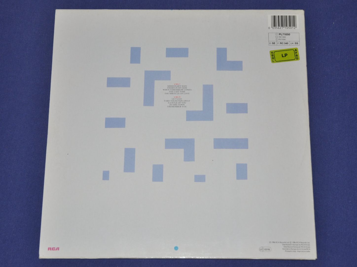 Vinyles: LP Eurythmics - Revenge – D'occasion à Boll par Theodora15 1