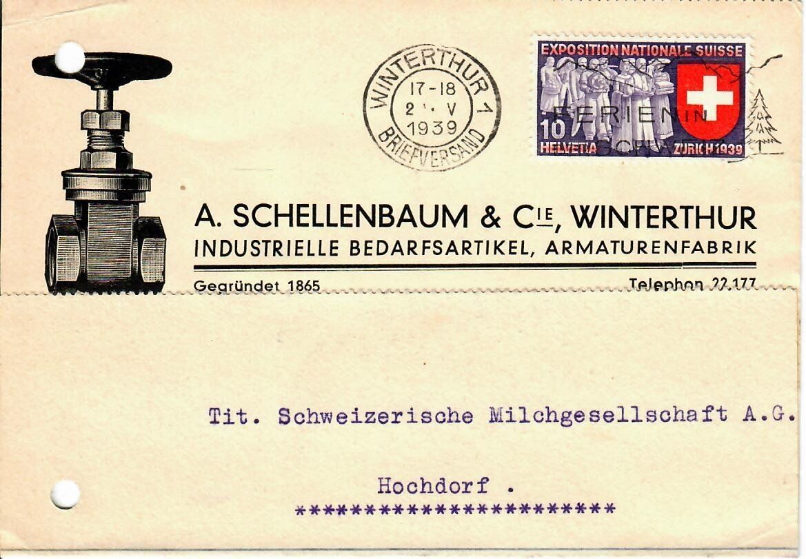 Alle Briefmarken: PK, Schellenbaum Winterthur – Gebraucht aus Hochdorf von Ziegel-16