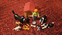 Playmobil Hundehütte 4498 mit Bordercolliefamilie