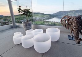 7x Kristall Klangschalen Set 432Hz (NEU) – Chakra Set