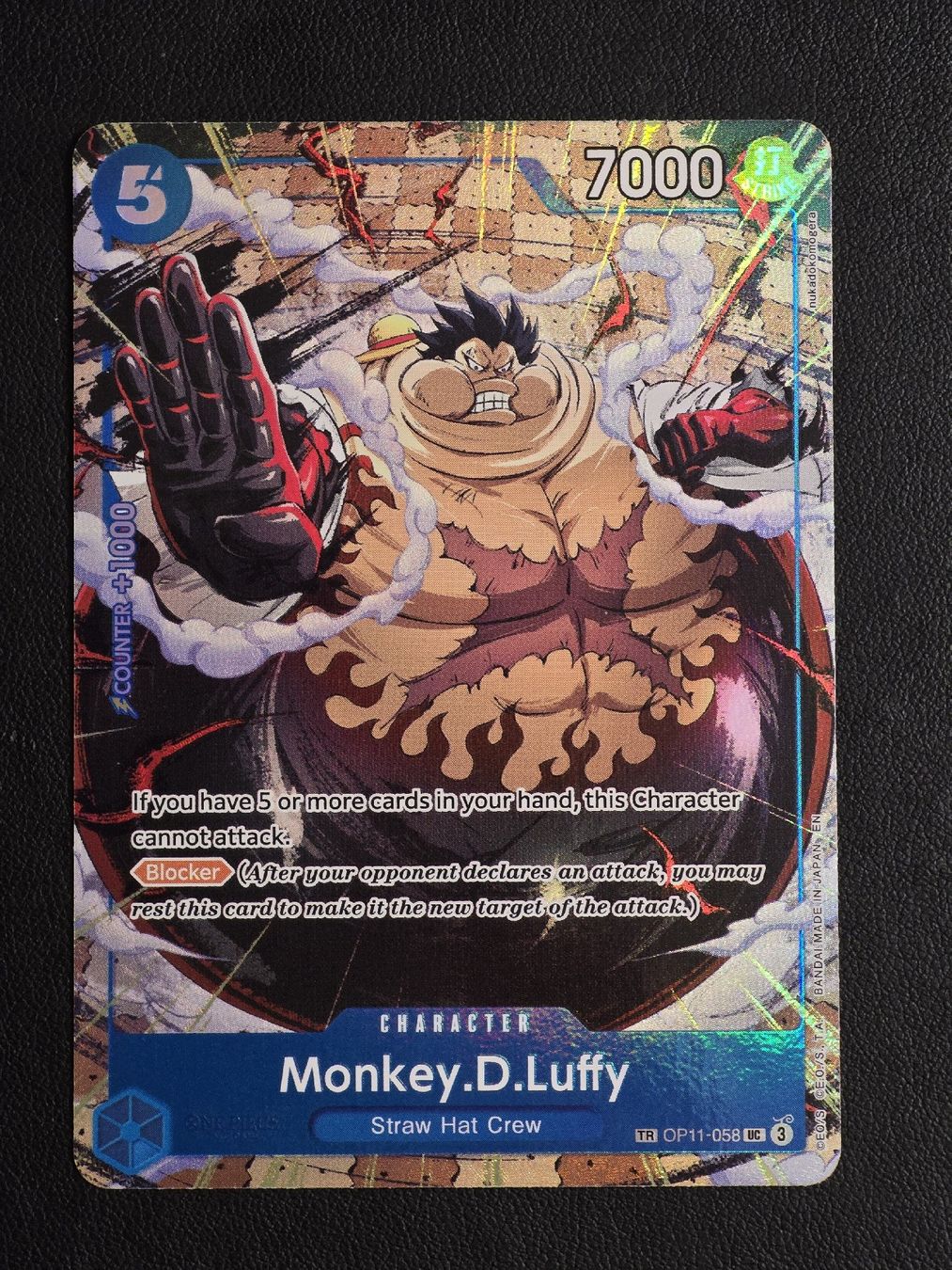 Bandai Sammelbilder & Trading cards: Carte One Piece Monkey D. Luffy TR OP11-058 – Neu (gemäss Beschreibung) aus Cointrin von PokeAku
