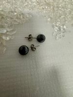 Ohrstecker /Hämatit versilbert
