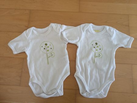 Body 2er Pack Weiss Baby Grösse 62 Baumwolle