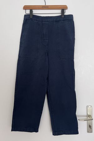 COS  Hose |Gr. 34| dunkelblau| Leinen-Baumwolle