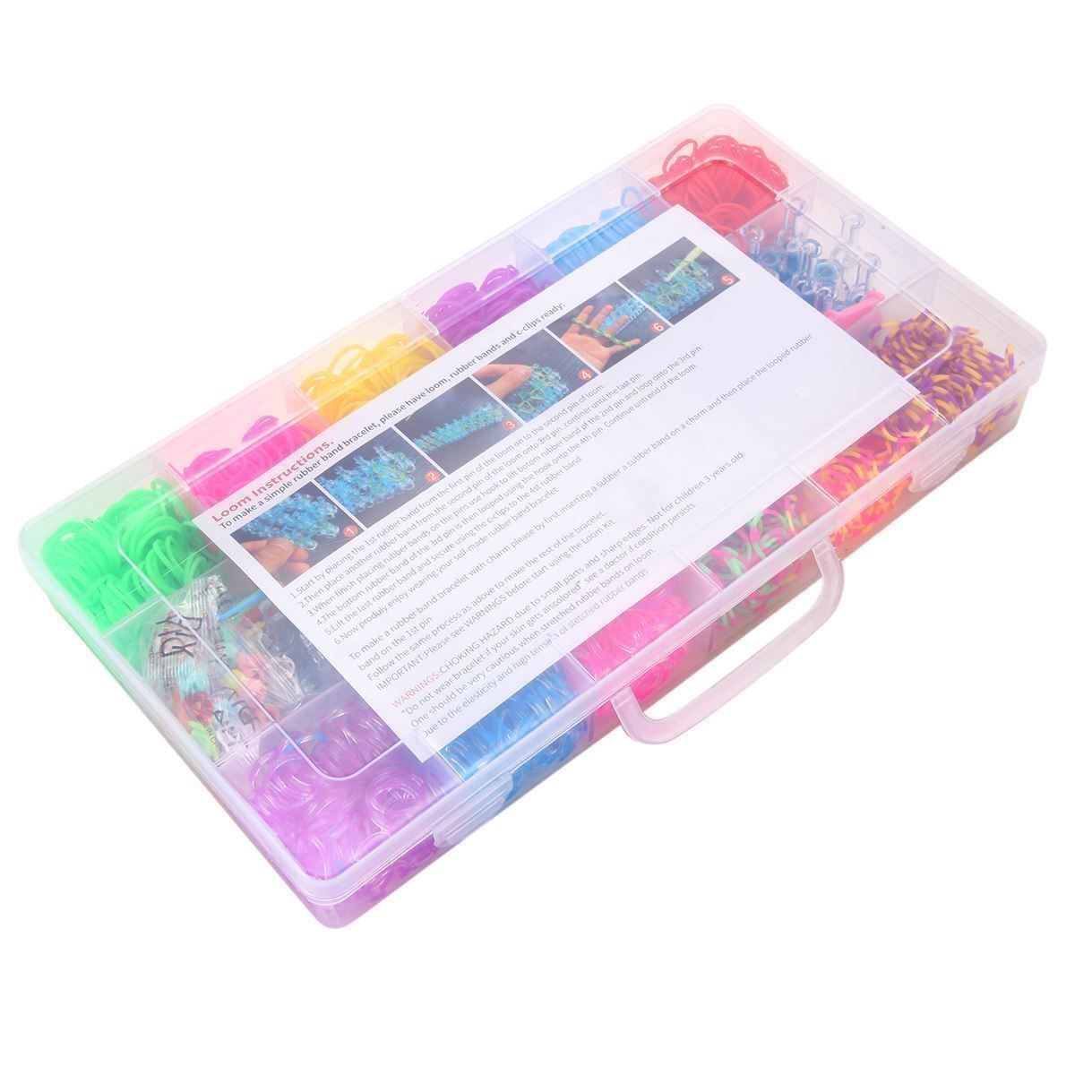 Bastelsets: 1800pcs Loom Bänder DIY Gummibänder Set – Neu (gemäss Beschreibung) aus Thun von  4