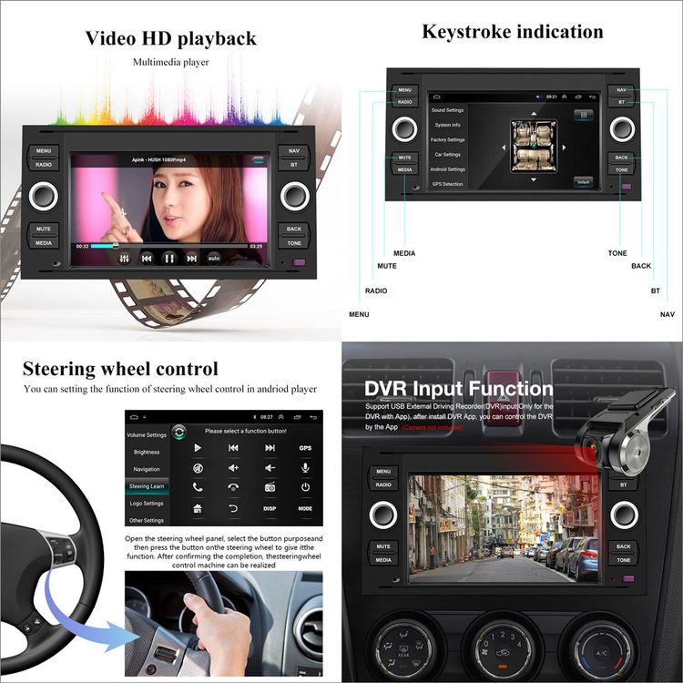 Autoradio GPS Navi Für Ford Focus Transit S-Max C