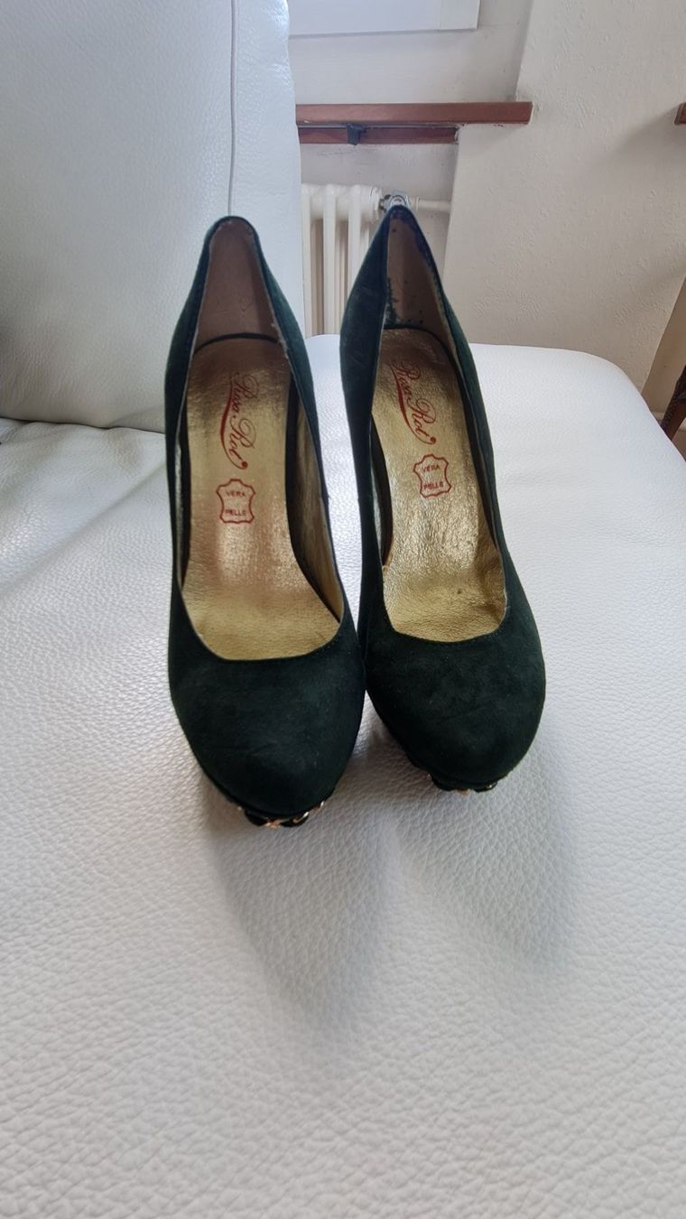 Scarpe da donna: Wildlederpumps moosgrün Gr. 37 – Usato da Kriens venduto da ..stx.. 1