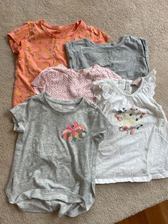 Shirts pack for girls of 9 items, size 98-110