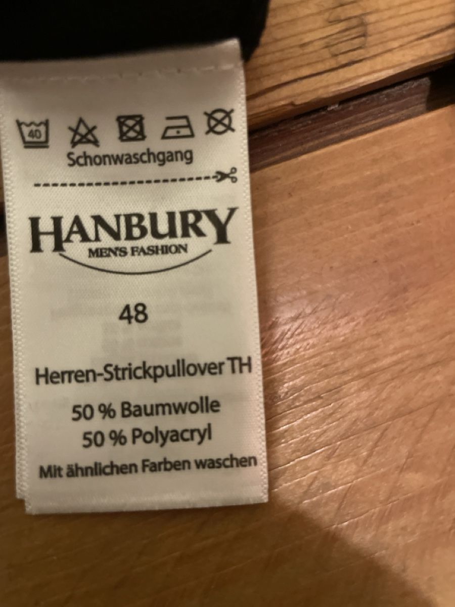 Maglioni & Felpe: HANBURY Herren-Pullover Gr. 48 Schwarz – Usato da Münchwilen TG venduto da BBJO 3