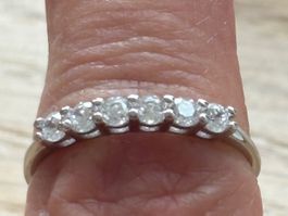Luxus Gr: 17/7 Silber Ring mit  Zirkonia