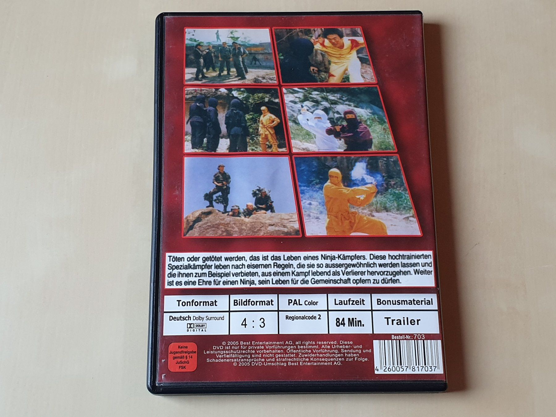 Tutti i DVDs: Der Todeskampf der Ninja – Usato da Stansstad venduto da collectorsshop 1