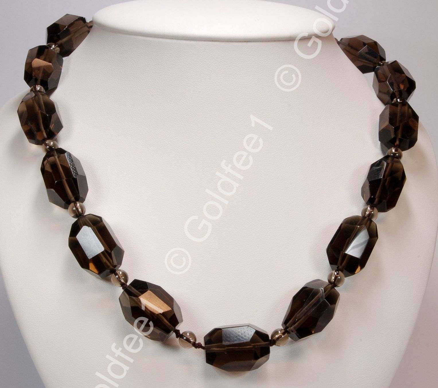 Catenine: Rauchquarz Kette ca. 53cm 925 Silber – Nuovo (secondo la descrizione) da Oberglatt ZH venduto da Goldfee1 3