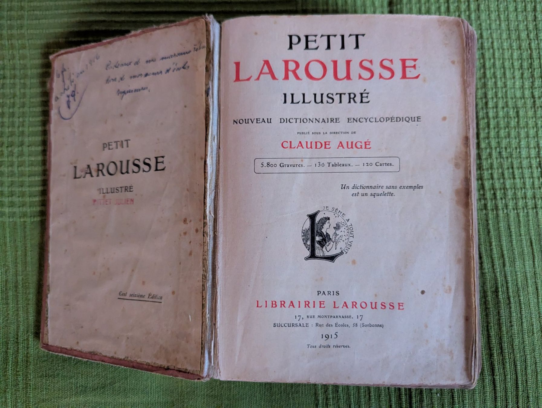 Bücher: Ancien Larousse illustré de 1915. – Gebraucht aus montcherand von Niollu 2