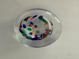 Globe sphérique aplati Style Art Glass Vintage