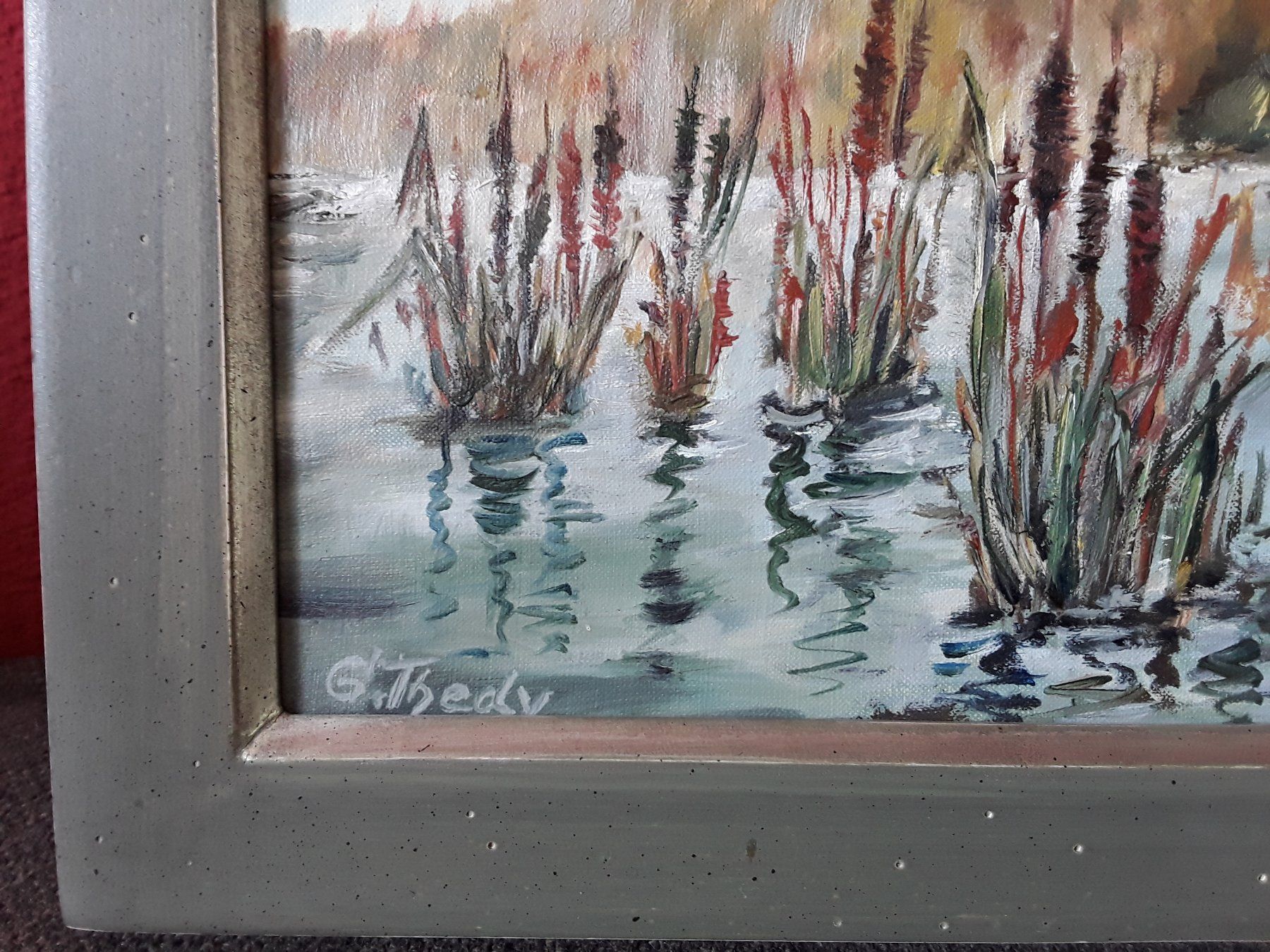 Dipinti: Oelbild - Uferlandschaft – Usato da Bilten venduto da konrad7321 4