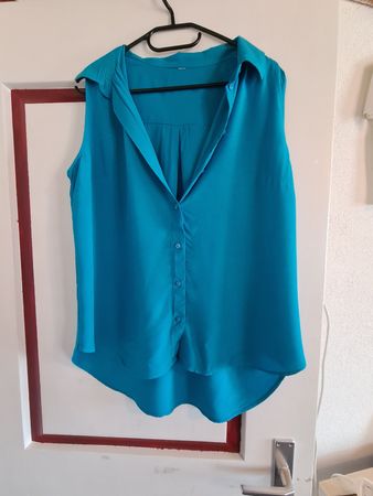 Elegante Damenbluse Gr. 42 türkis