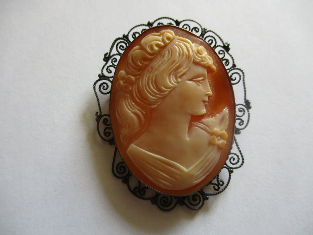 Broche Ancienne En Argent 925 Vintage - Occasion