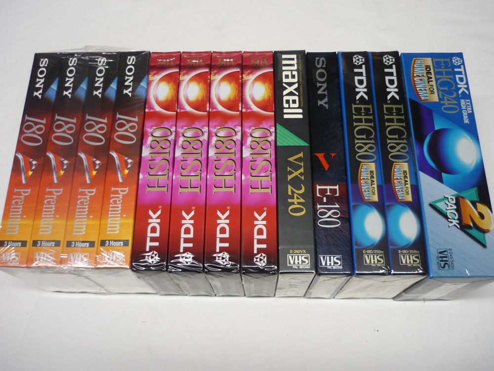 2x Sony CD E180cdg 3 Hours Blank VHS Video Cassette Tapes E180 | Acquisti Online su