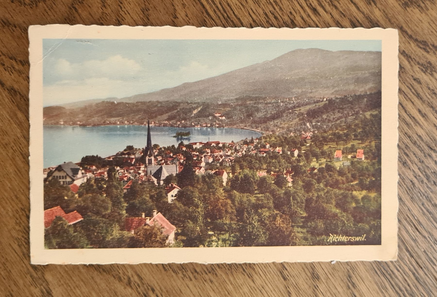 Cartoline postali: Richterswil 1935 – Usato da Ebikon venduto da Donar50