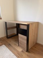 Schreibtisch Holzoptik schwarz mit Schublade guter Zustand