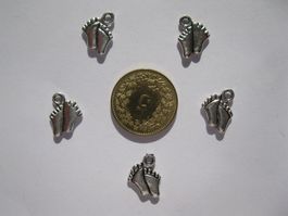 10 Anhänger metall, Füsse