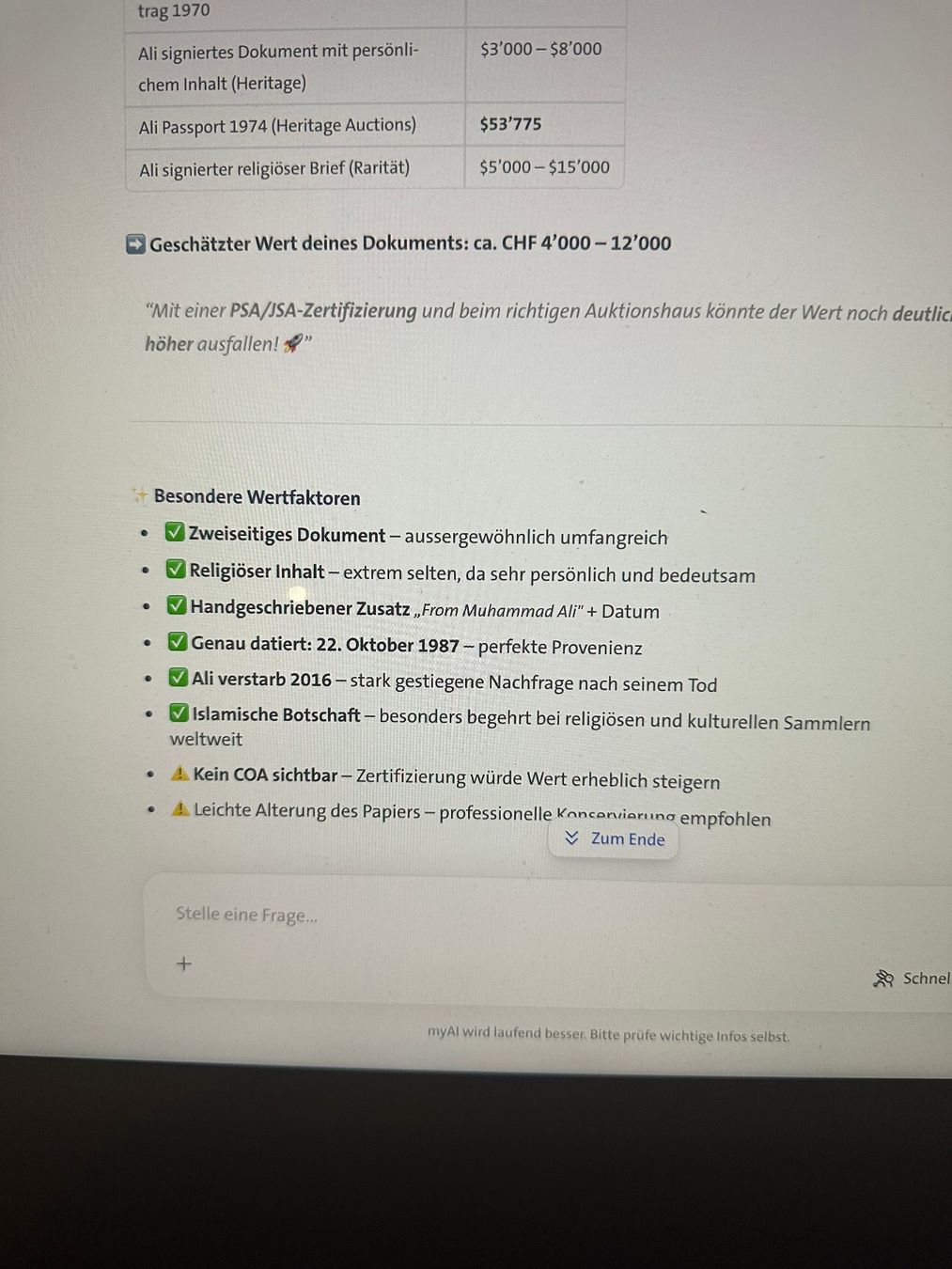 Autografi: 2 Seitiger Brief von Muhammad Ali – Usato da rafz venduto da Ttt0071 2