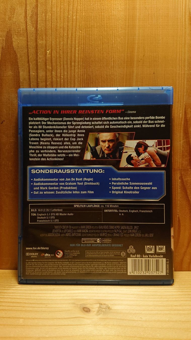 Alle DVDs: SPEED Blu-Ray mit Keanu Reeves und Sandra Bullock – Gebraucht aus Wilderswil von Exebub 1