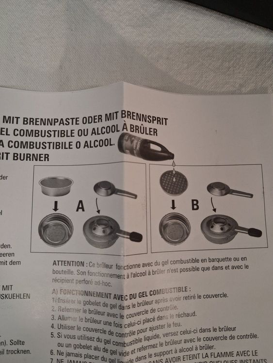 Fondue-Rechaud mit Brenner von der Glsi Hergiswil *NEU* (Neu und ...