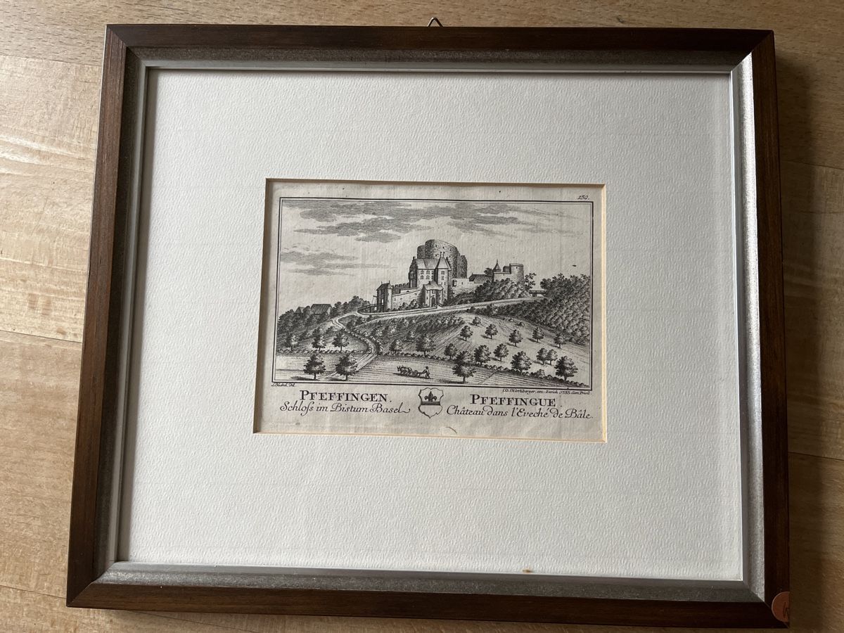 Foto & Immagini: Ruine Pfeffingen bild gerahmt 1755 – Usato da Aesch BL venduto da shuja01