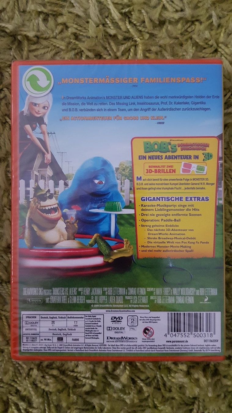 Tutti i DVDs: Monster und Aliens / Bobs bombastischer Durchbruch – Nuovo e nell'imballaggio originale da Dornach venduto da Letizia1987 1