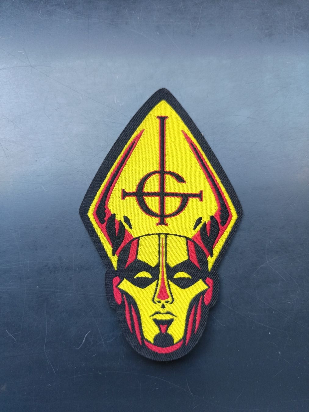 Patches: Ghost Papa Emeritus Shape Patch Aufnäher Metal Band – Neu (gemäss Beschreibung) aus Herisau von gameroberschan