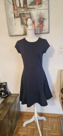 GAP Kleid, dunkelblau mit Punktmuster Gr S