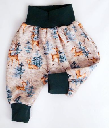 Fleece/Thermo Neugeborene Pumphose Rehe/Bambi Gr.50/56 NEU