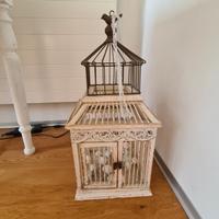 Shabby Chic Laterne / Vogelkäfig Deko Vintage Landhaus 53