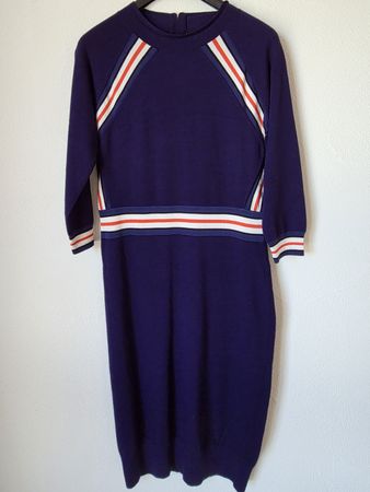 Karen Millen Navy Knit Dress – Size M