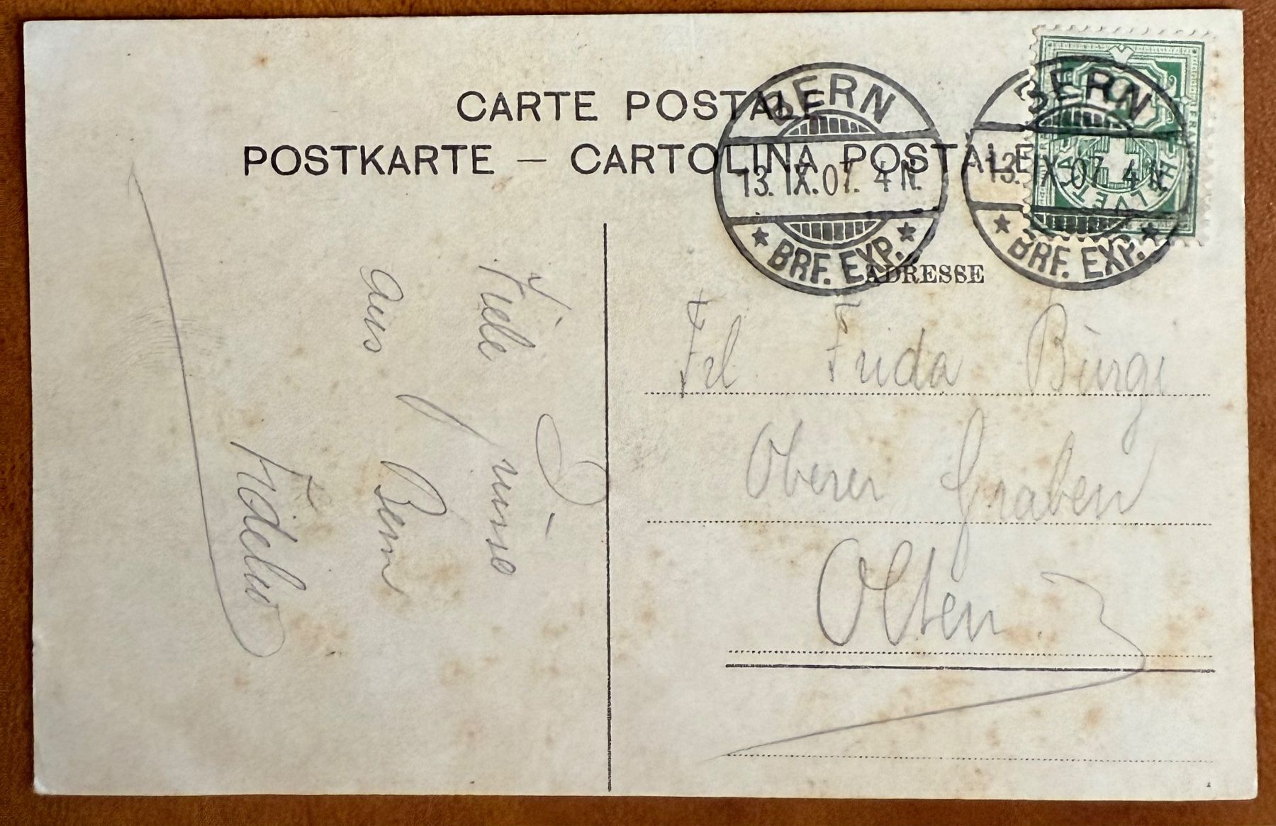 Cartoline postali: Bern - Kirchenfeldbrücke 1907 – Usato da Lutry venduto da Ediego 1