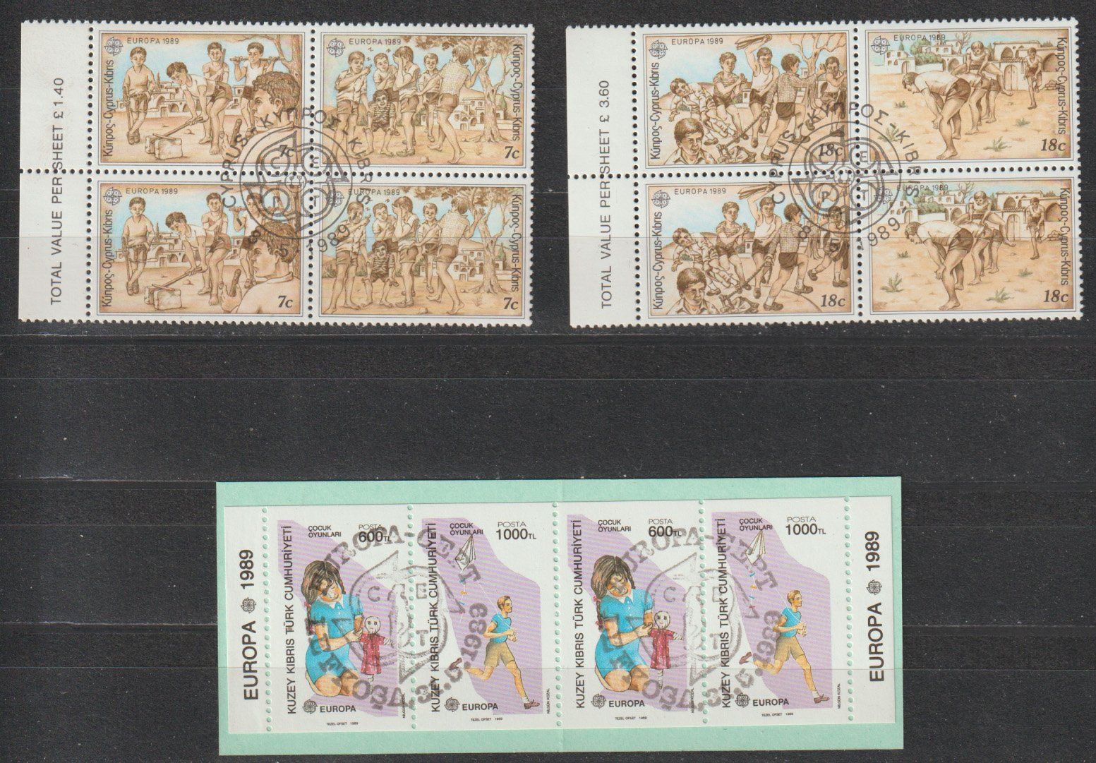 Tous les timbres: Chypre EUROPA 1989 – D'occasion à Crans-Montana par kira56 1