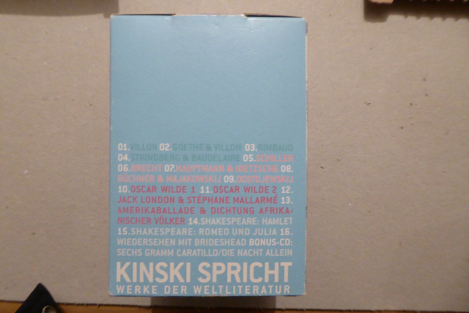 CD: CD Box Edition Klaus Kinski spricht – Usato da Allschwil venduto da Summelsarium 7