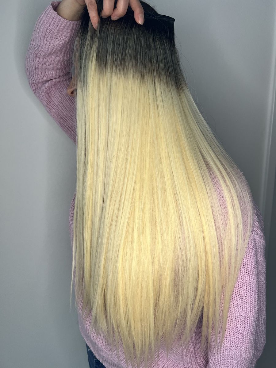 Parrucche: Echthaar Extensions In Blond Ombre - Neuwertig! – Nuovo e nell'imballaggio originale da Wohlen AG venduto da GleyceP.