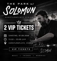 2x VIP Tickets – Solomun – The Park Zürich – 01.08.2026
