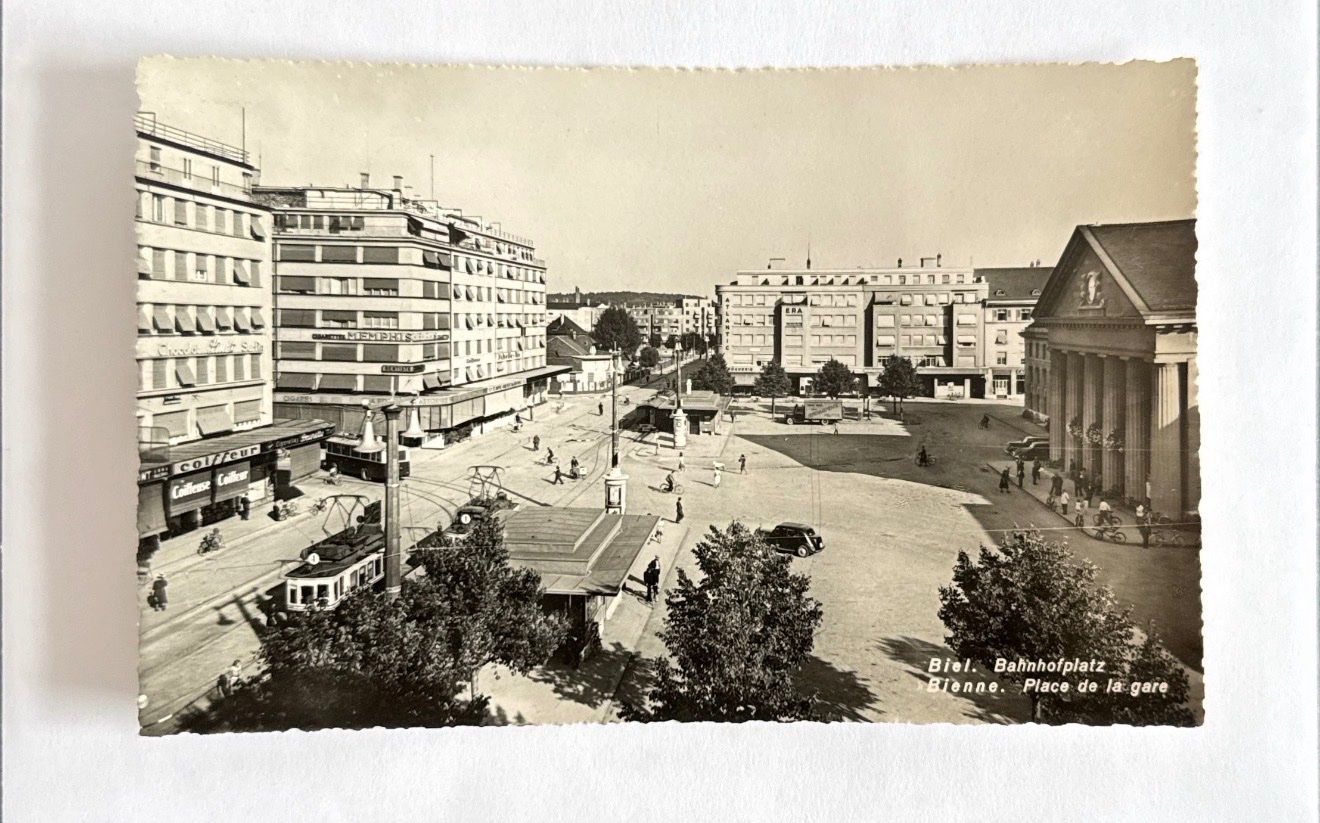 Ansichtskarten: Carte postale tram, tramway, Biel/Bienne – Gebraucht aus Fleurier von jea_j77g