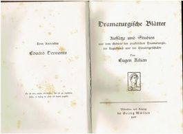 Dramaturgische Blätter - Eugen Kilian 1905