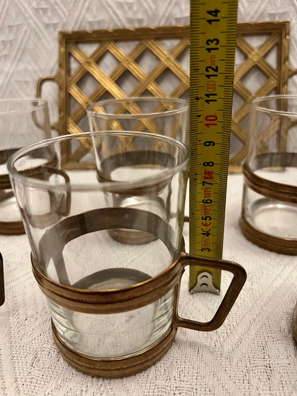 Services de table: Vintage Teeservice Messing 7 Teile – D'occasion à Frenkendorf par Only1 7