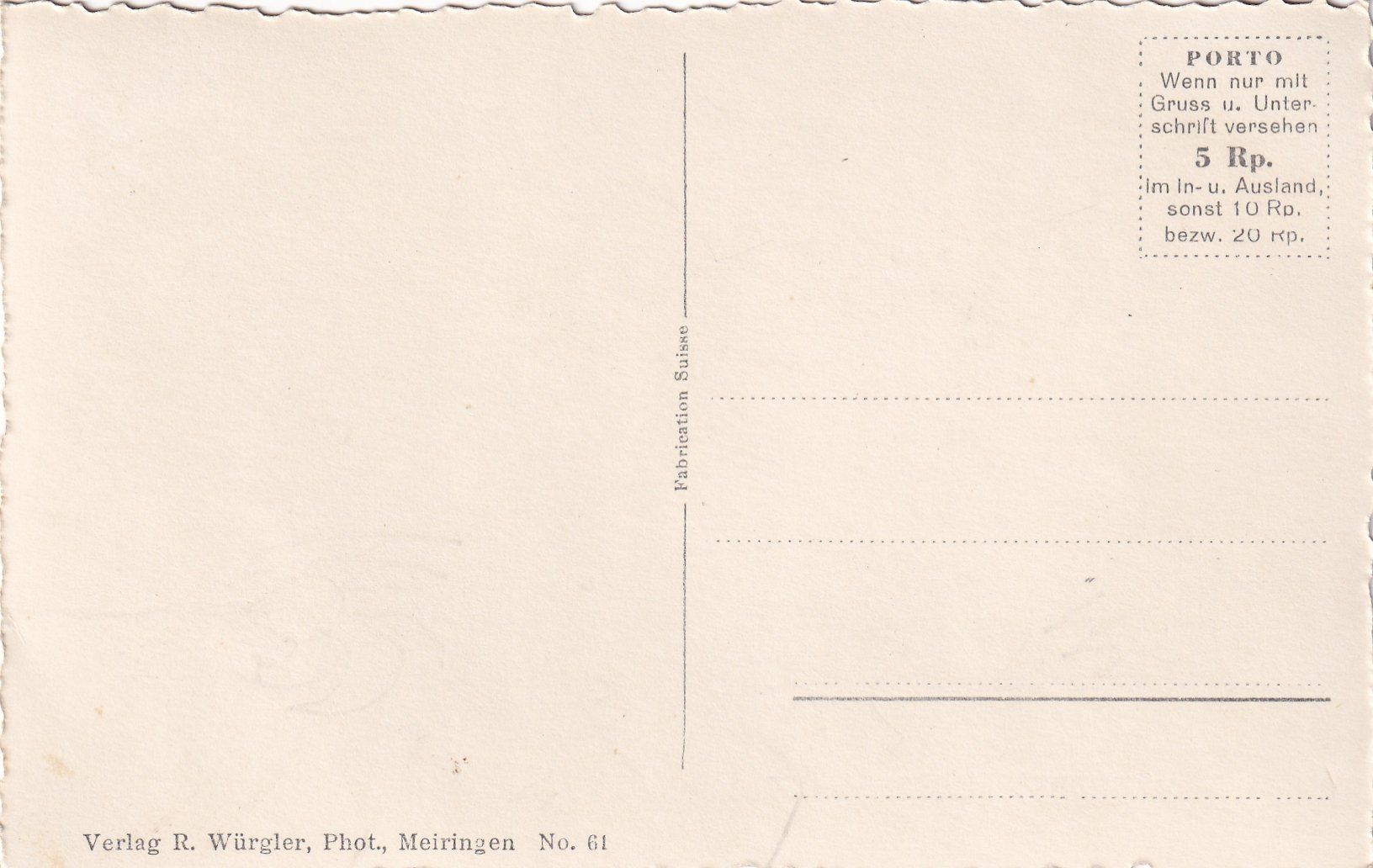 Cartoline postali: Meiringen - Aareschlucht /bb – Usato da Hombrechtikon venduto da Rudolf07 1
