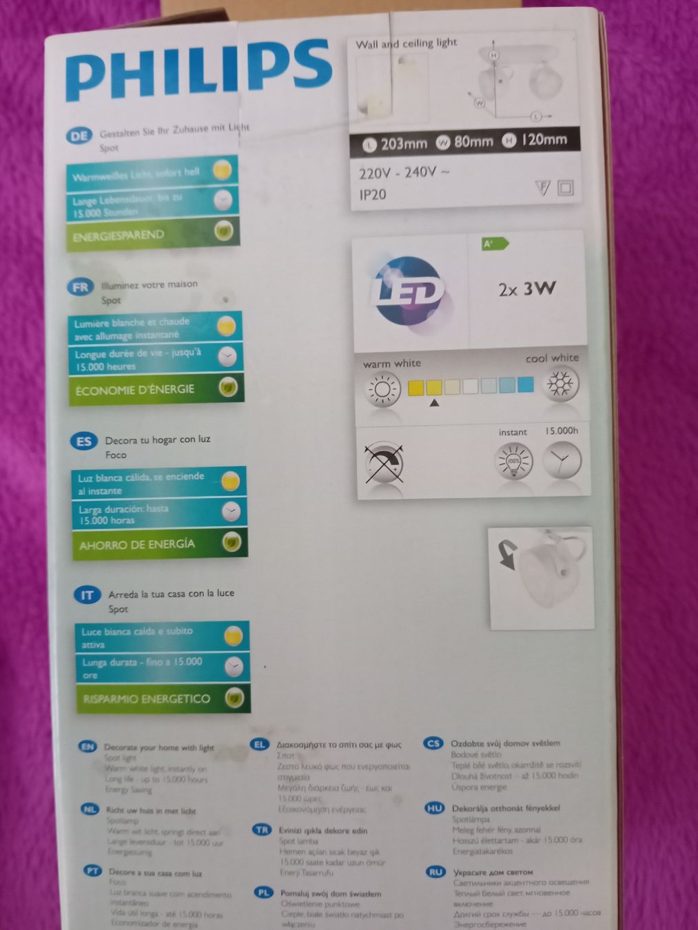 Philips Lustres & lampes de plafonds: Philips Spot-Lampe LED, neu – Neuf avec emballage d'origine à Witterswil par hele04