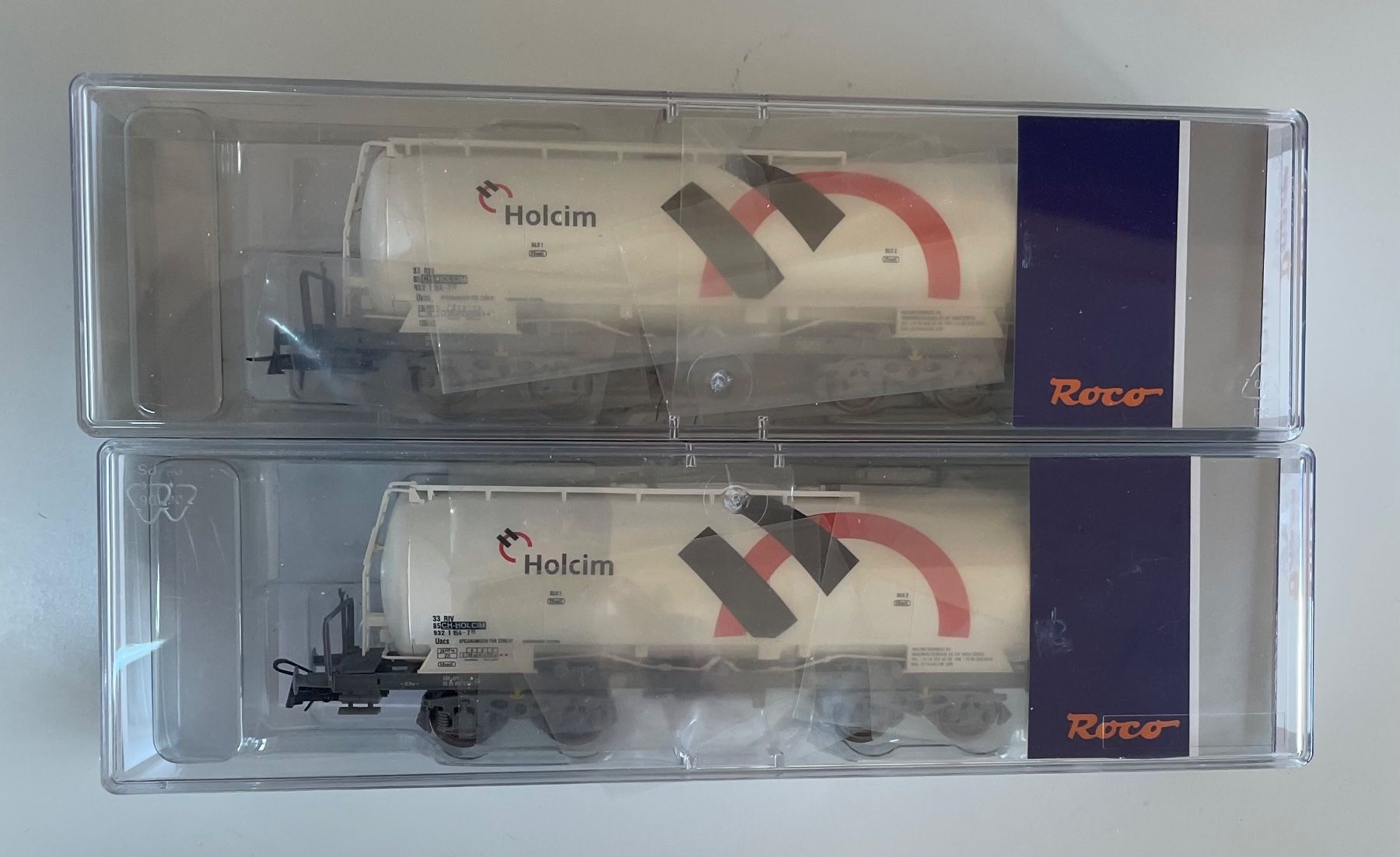 Roco Modellini di ferrovie: 2x Roco 67449 Holcim Silowagen – Usato da Blumenstein venduto da Ritschi